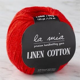La Mia Linen Cotton 33864 L004 Kırmızı El Örgü İpi