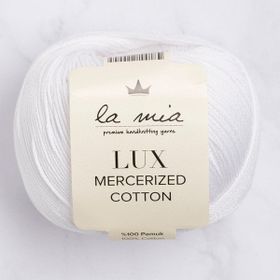 La Mia Lux Mercerized Cotton 33742 2 Beyaz El Örgü İpi
