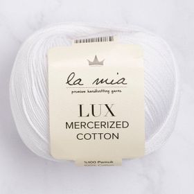La Mia Lux Mercerized Cotton 33742 2 Beyaz El Örgü İpi