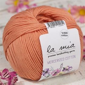 La Mia Mercerized Cotton 33581 201 Turuncu El Örgü İpi