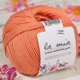La Mia Mercerized Cotton 33581 201 Turuncu El Örgü İpi