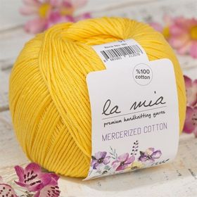 La Mia Mercerized Cotton 33583 181 Hardal Sarısı El Örgü İpi