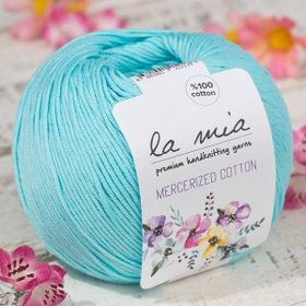 La Mia Mercerized Cotton 33589 123 Açık Mavi El Örgü İpi