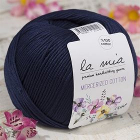 La Mia Mercerized Cotton 33590 117 Koyu Mavi El Örgü İpi