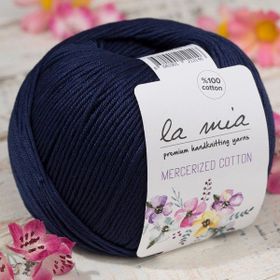 La Mia Mercerized Cotton 33590 117 Koyu Mavi El Örgü İpi