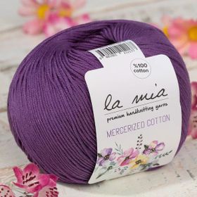 La Mia Mercerized Cotton 33593 59 Koyu Mor El Örgü İpi