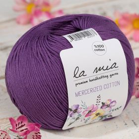 La Mia Mercerized Cotton 33593 59 Koyu Mor El Örgü İpi