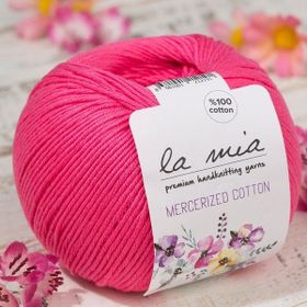 La Mia Mercerized Cotton 33595 35 Koyu Pembe El Örgü İpi