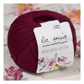 La Mia Mercerized Cotton 33596 23 Bordo El Örgü İpi