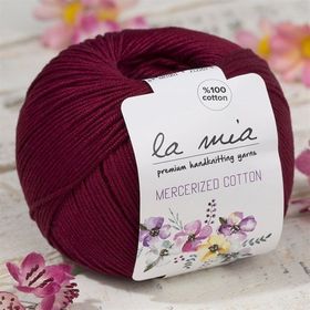 La Mia Mercerized Cotton 33596 23 Bordo El Örgü İpi