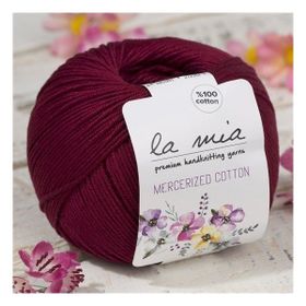 La Mia Mercerized Cotton 33596 23 Bordo El Örgü İpi