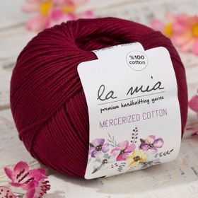 La Mia Mercerized Cotton 33596 23 Bordo El Örgü İpi