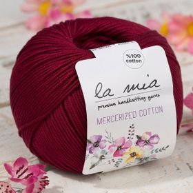 La Mia Mercerized Cotton 33596 23 Bordo El Örgü İpi