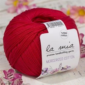 La Mia Mercerized Cotton 33597 19 Kırmızı El Örgü İpi
