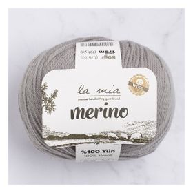La Mia Merino 33781 L031 Gri El Örgü İpi