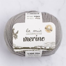La Mia Merino 33781 L031 Gri El Örgü İpi