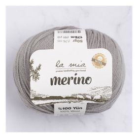 La Mia Merino 33781 L031 Gri El Örgü İpi