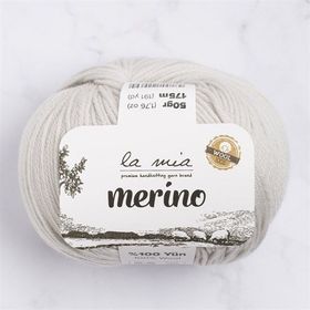 La Mia Merino 33782 L047 Açık Gri El Örgü İpi