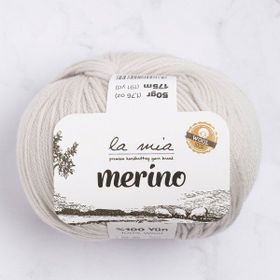 La Mia Merino 33782 L047 Açık Gri El Örgü İpi