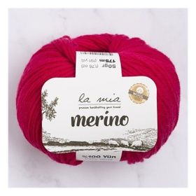 La Mia Merino 33787 L058 Fuşya El Örgü İpi