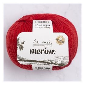 La Mia Merino 33789 L092 Kırmızı El Örgü İpi