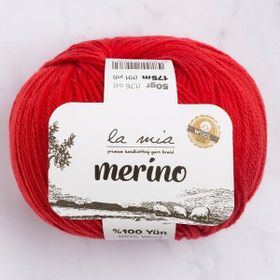 La Mia Merino 33789 L092 Kırmızı El Örgü İpi