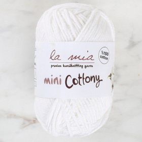 La Mia Mini Cottony 25 gr Beyaz Bebek El Örgü İpi