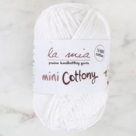 La Mia Mini Cottony 25 gr Beyaz Bebek El Örgü İpi