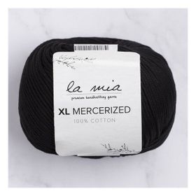 La Mia XL Mercerized 33758 1 Siyah El Örgü İpi