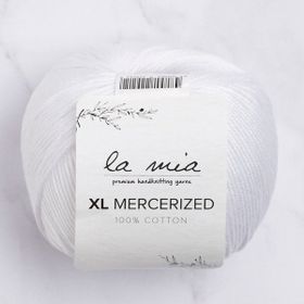 La Mia XL Mercerized 33759 2 Beyaz El Örgü İpi