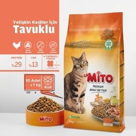 La Mito Adult Cat Tavuklu 10x1 kg Yetişkin Kedi Maması