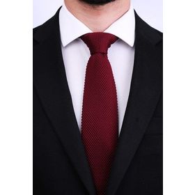 La Pescara 8011 Örgü Bordo Kravat