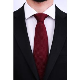 La Pescara 8011 Örgü Bordo Kravat