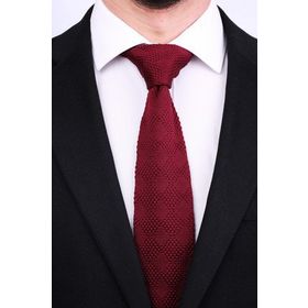 La Pescara 8037 Bordo Düz Örgü Kravat