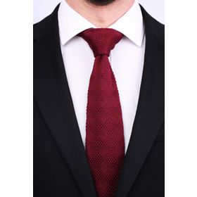La Pescara 8037 Bordo Düz Örgü Kravat