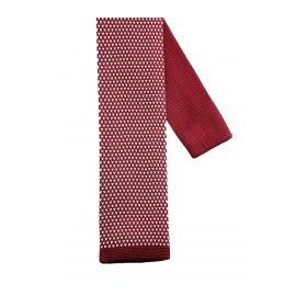 La Pescara 8203 Bordo Noktalı Örgü Kravat
