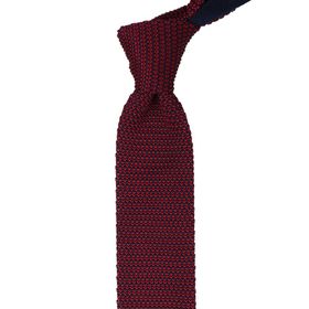 La Pescara 8219 Lacivert - Bordo Noktalı Örgü Kravat