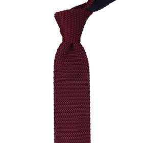 La Pescara 8219 Lacivert - Bordo Noktalı Örgü Kravat