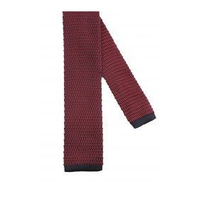 La Pescara 8219 Lacivert - Bordo Noktalı Örgü Kravat