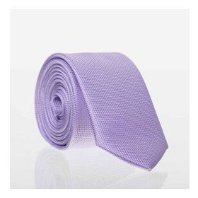 La Pescara DDK-17 Lila Slim Fit Düz Renk Dokuma Kravat