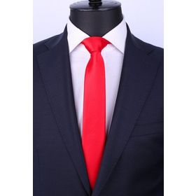 La Pescara SK5030 Kırmızı Slim Düz Saten Kravat