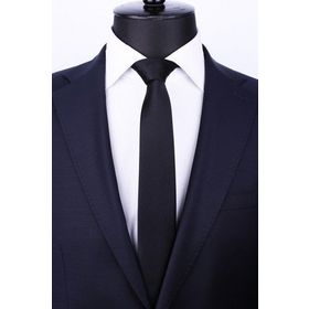La Pescara SK5032 Siyah Slim Düz Saten Kravat