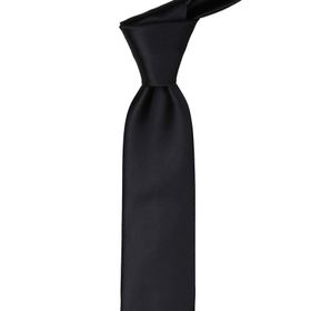La Pescara SK5032 Siyah Slim Düz Saten Kravat