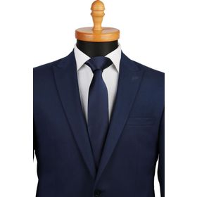 La Pescara SK5033 Lacivert Slim Düz Saten Kravat