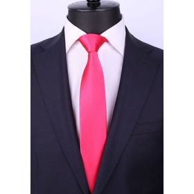 La Pescara SK5305 Fuşya Saten Slim Kravat