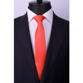 La Pescara SK5306 Nar Çiçeği Saten Slim Kravat