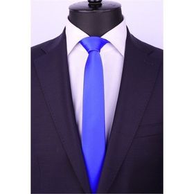 La Pescara SK5307 Mavi Saten Slim Kravat