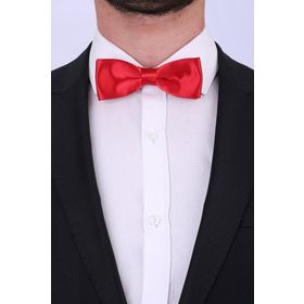 La Pescara SP17 Kırmızı Slim Saten Papyon