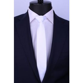 La Pescara ST4010 Beyaz Saten Slim Kravat