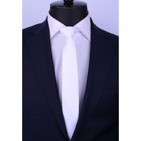 La Pescara ST4010 Beyaz Saten Slim Kravat